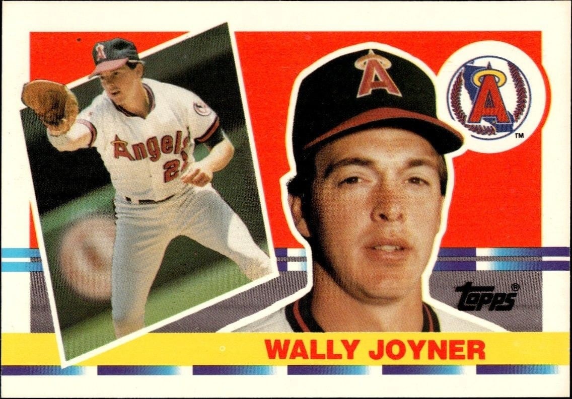 Wally Joyner 1990 Topps Big #168 Baseball Trading Card - Front 1990 Topps Big Wally Joyner #168 baseball trading card front