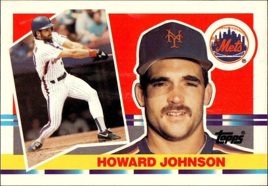 Howard Johnson 1990 Topps Big #216 Baseball Trading Card - Front 1990 Topps Big Howard Johnson #216 baseball trading card front
