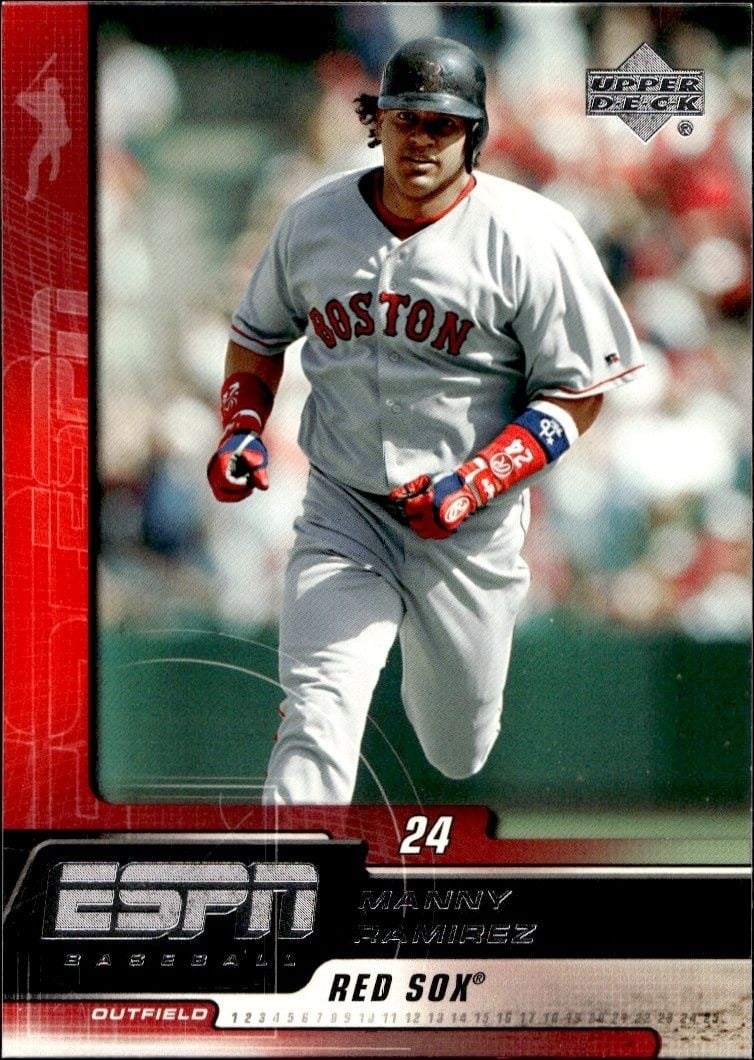 Manny Ramirez 2005 Upper Deck ESPN #14 Baseball Trading Card - Front 2005 Upper Deck ESPN Manny Ramirez #14 baseball trading card front