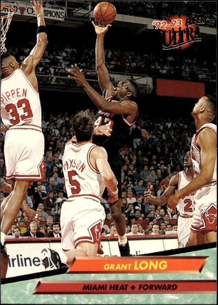 Grant Long 1992-93 Fleer Ultra #100 Basketball Trading Card - Front 1992-93 Fleer Ultra Grant Long #100 basketball trading card front