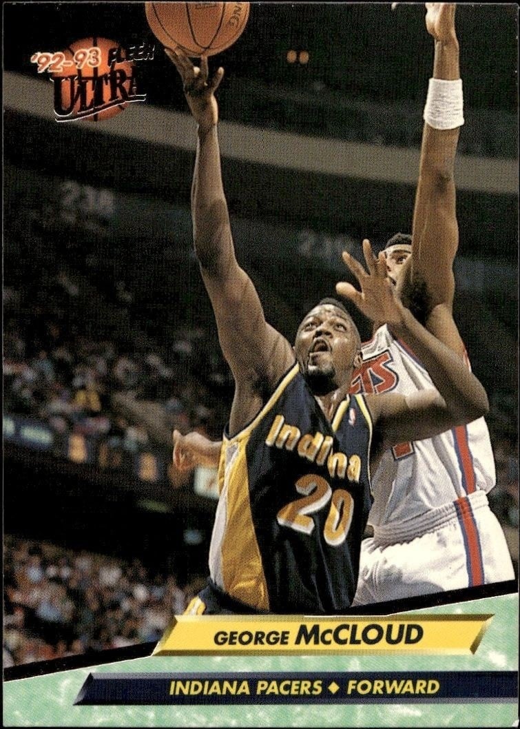 George McCloud 1992-93 Fleer Ultra #77 Basketball Trading Card - Front 1992-93 Fleer Ultra George McCloud #77 basketball trading card front