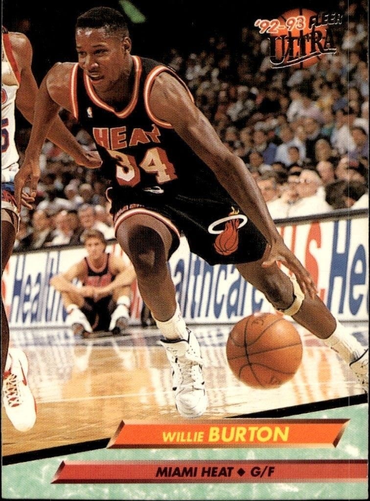 Willie Burton 1992-93 Fleer Ultra #97 Basketball Trading Card - Front 1992-93 Fleer Ultra Willie Burton #97 basketball trading card front