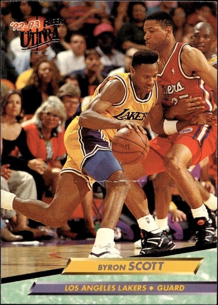 Byron Scott 1992-93 Fleer Ultra #93 Basketball Trading Card - Front 1992-93 Fleer Ultra Byron Scott #93 basketball trading card front