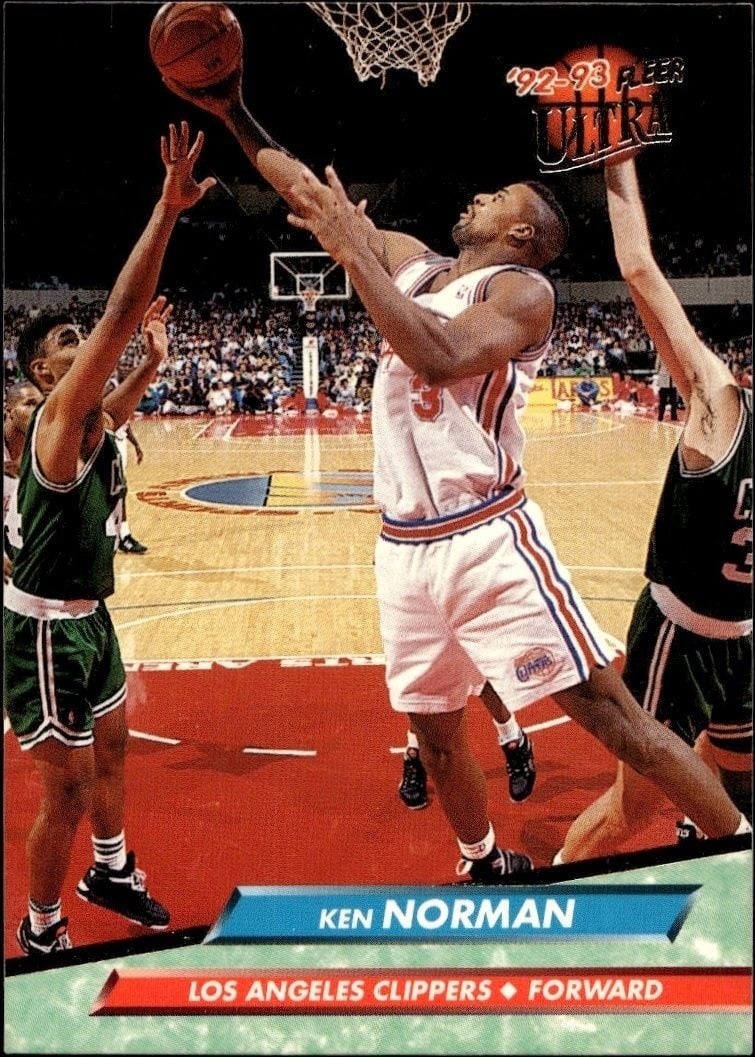Ken Norman 1992-93 Fleer Ultra #86 Basketball Trading Card - Front 1992-93 Fleer Ultra Ken Norman #86 basketball trading card front