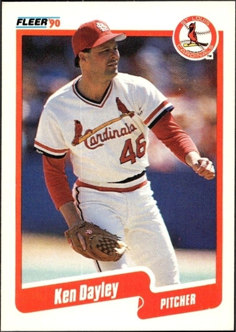 Ken Dayley 1990 Fleer #247 Baseball Trading Card - Front 1990 Fleer Ken Dayley #247 baseball trading card front