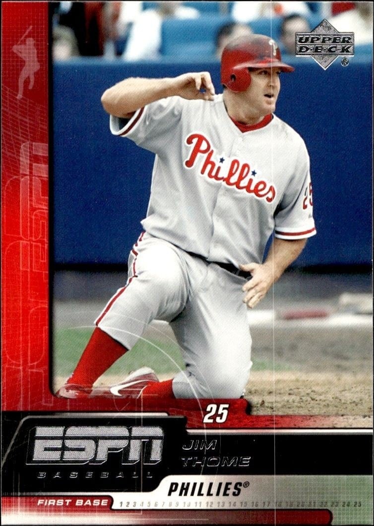 Jim Thome 2005 Upper Deck ESPN #69 Baseball Trading Card - Front 2005 Upper Deck ESPN Jim Thome #69 baseball trading card front