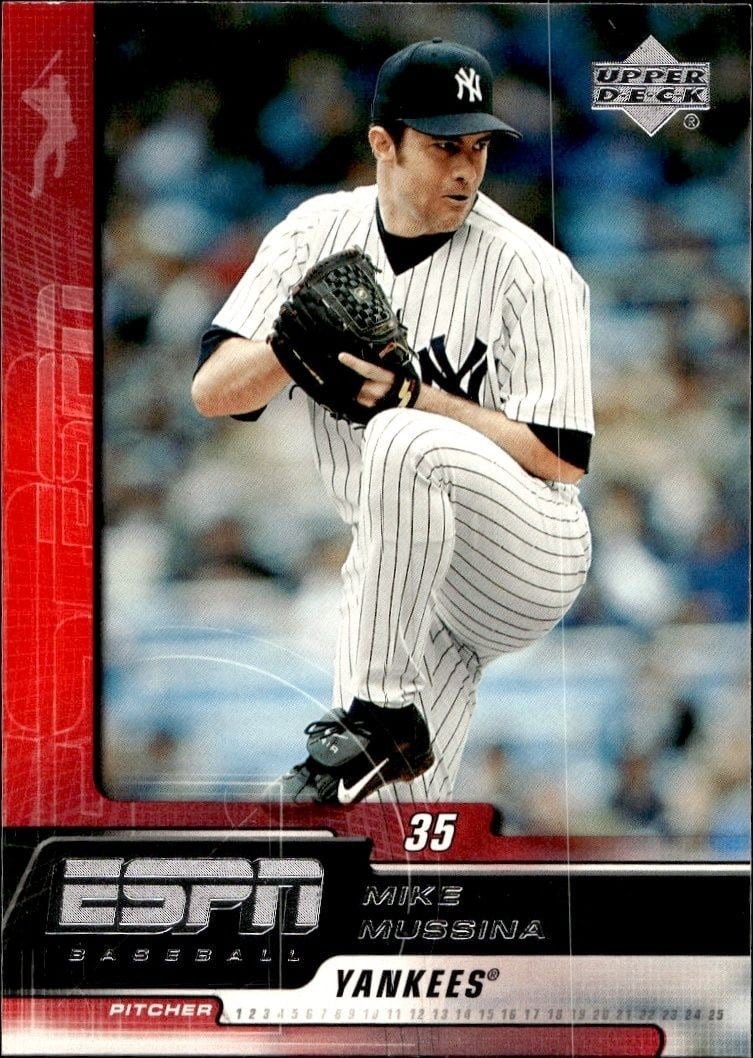 Mike Mussina 2005 Upper Deck ESPN #64 Baseball Trading Card - Front 2005 Upper Deck ESPN Mike Mussina #64 baseball trading card front