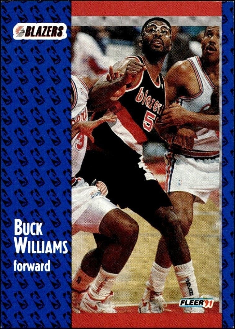 Buck Williams 1991-92 Fleer #173 Basketball Trading Card - Front 1991-92 Fleer Buck Williams #173 basketball trading card front