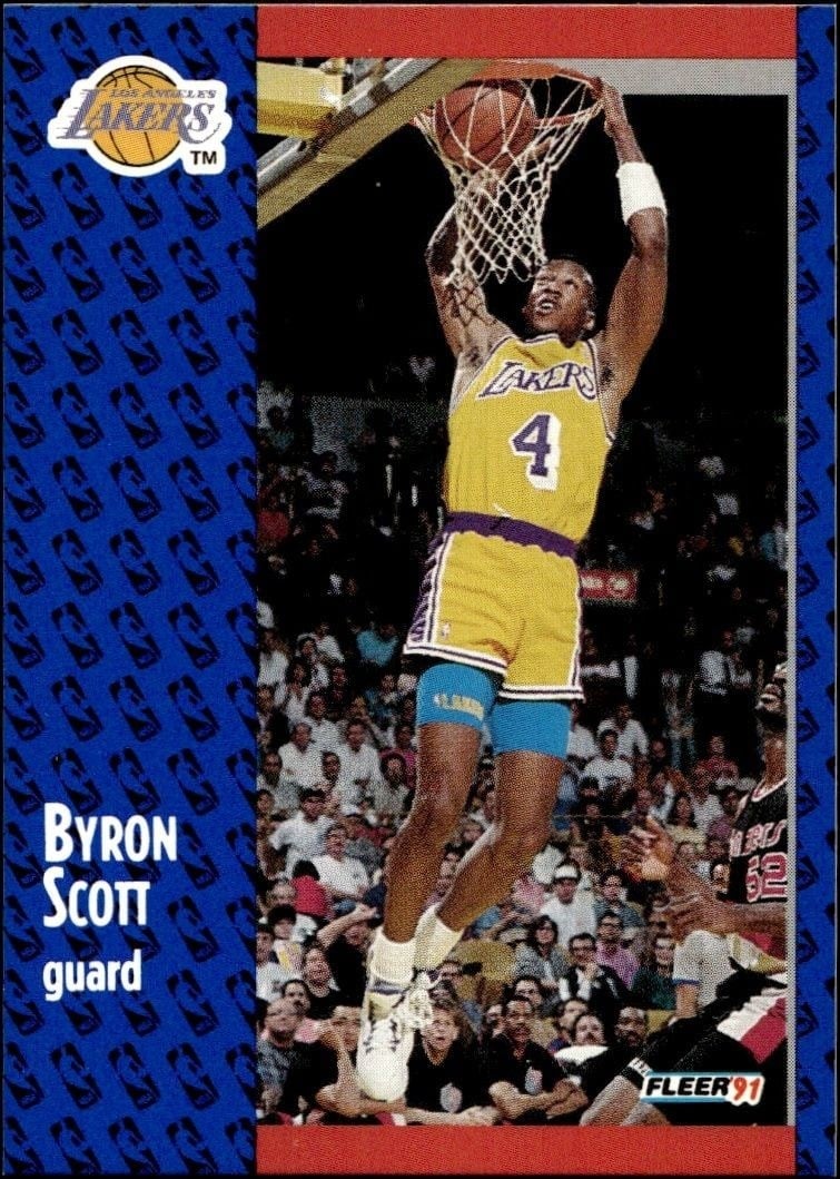 Byron Scott 1991-92 Fleer #102 Basketball Trading Card - Front 1991-92 Fleer Byron Scott #102 basketball trading card front