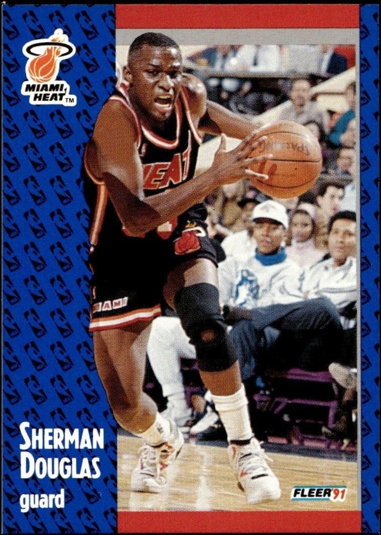Sherman Douglas 1991-92 Fleer #107 Basketball Trading Card - Front 1991-92 Fleer Sherman Douglas #107 basketball trading card front