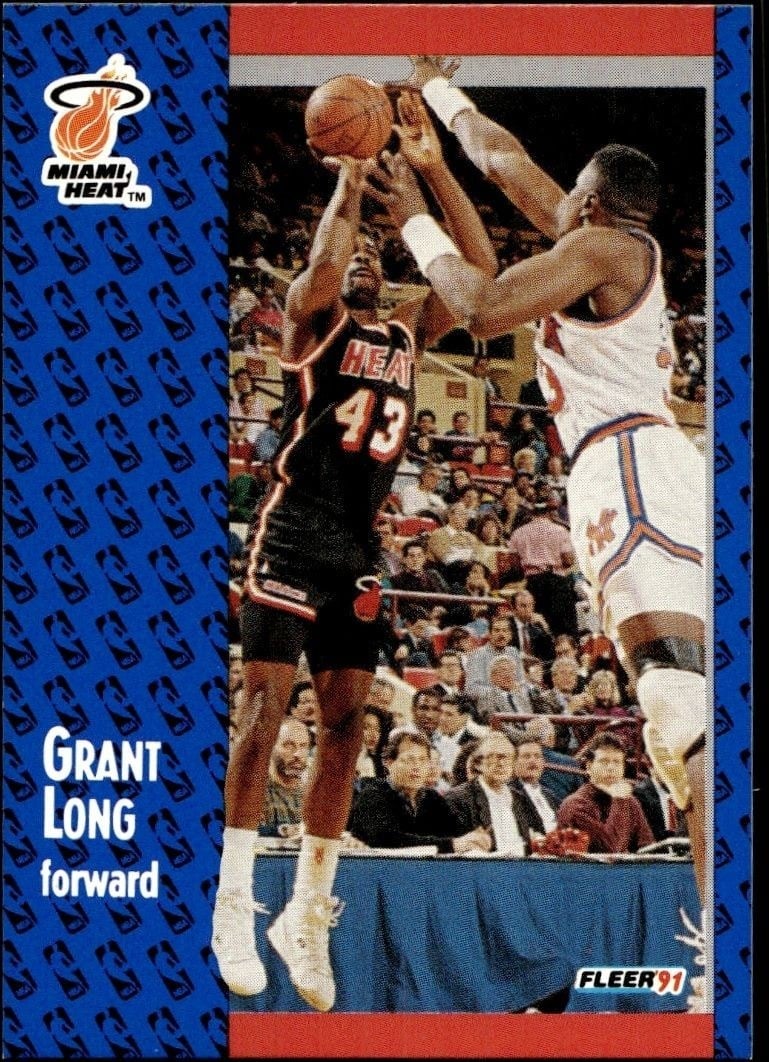 Grant Long 1991-92 Fleer #109 Basketball Trading Card - Front 1991-92 Fleer Grant Long #109 basketball trading card front