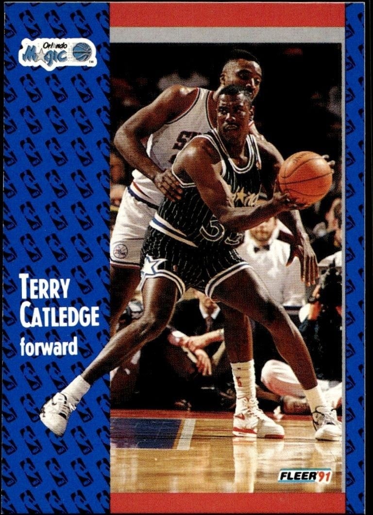 Terry Catledge 1991-92 Fleer #144 Basketball Trading Card - Front 1991-92 Fleer Terry Catledge #144 basketball trading card front