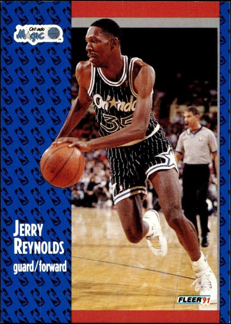 Jerry Reynolds 1991-92 Fleer #146 Basketball Trading Card - Front 1991-92 Fleer Jerry Reynolds #146 basketball trading card front
