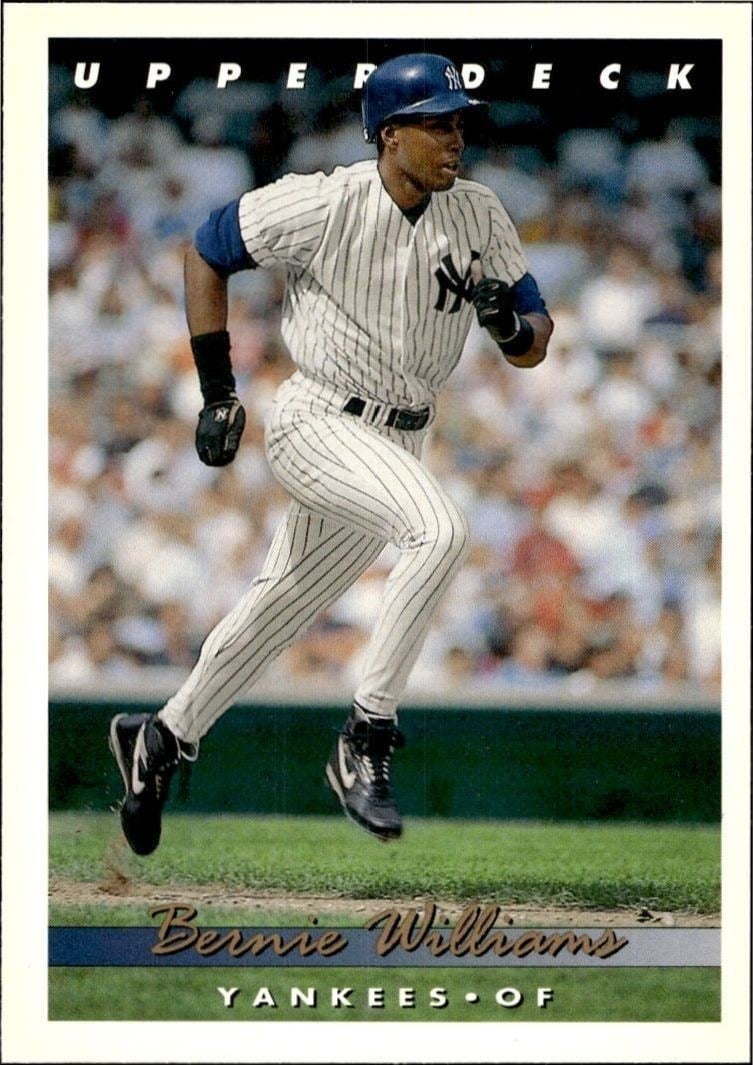 Bernie Williams 1993 Upper Deck #332 Baseball Trading Card - Front 1993 Upper Deck Bernie Williams #332 baseball trading card front
