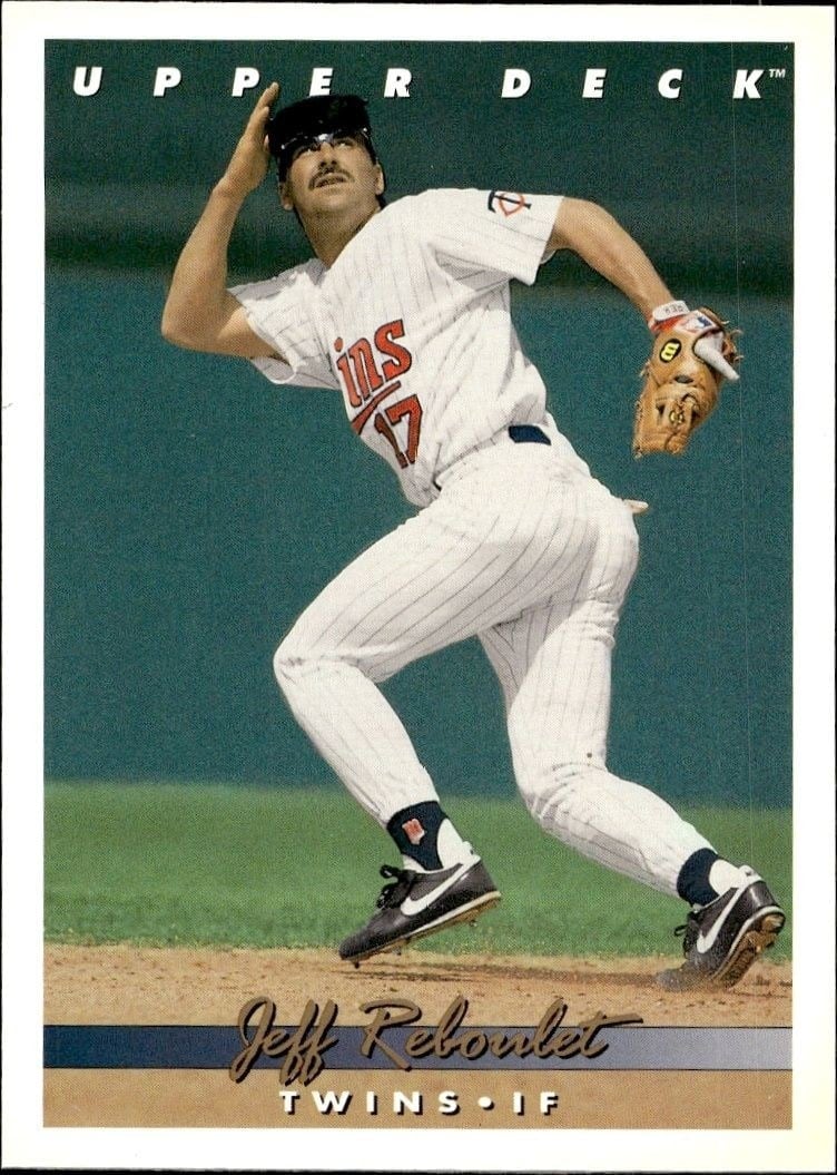 Jeff Reboulet 1993 Upper Deck #733 Baseball Trading Card - Front 1993 Upper Deck Jeff Reboulet #733 baseball trading card front