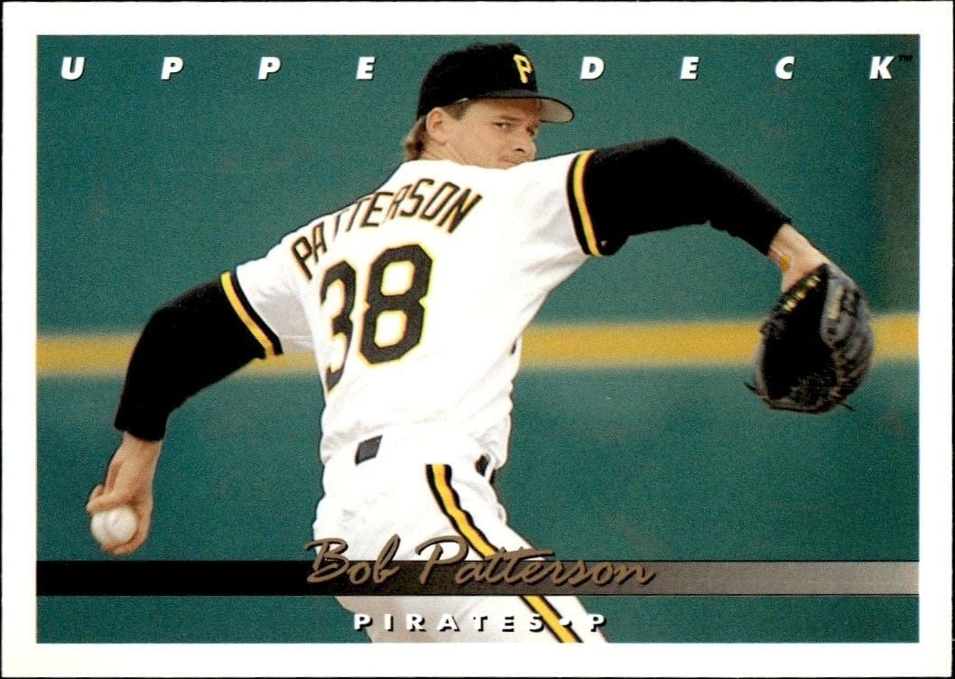 Bob Patterson 1993 Upper Deck #412 Baseball Trading Card - Front 1993 Upper Deck Bob Patterson #412 baseball trading card front