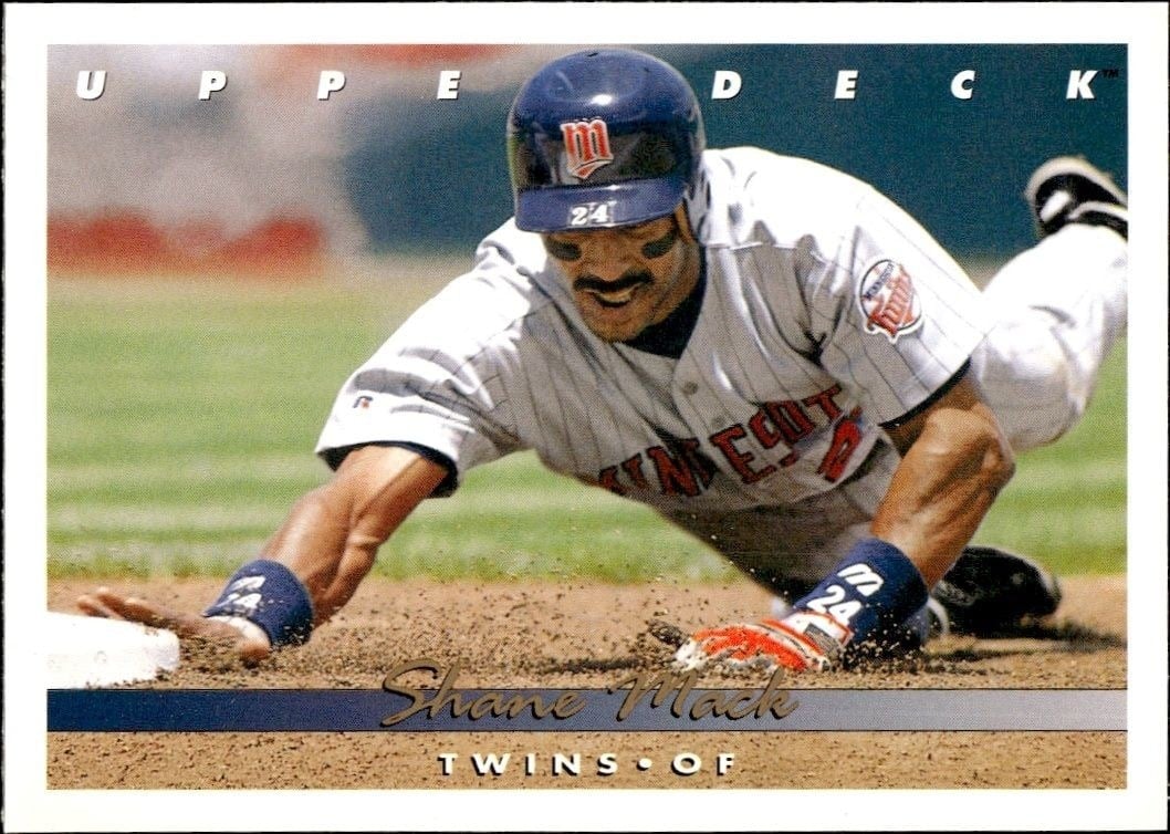 Shane Mack 1993 Upper Deck #236 Baseball Trading Card - Front 1993 Upper Deck Shane Mack #236 baseball trading card front