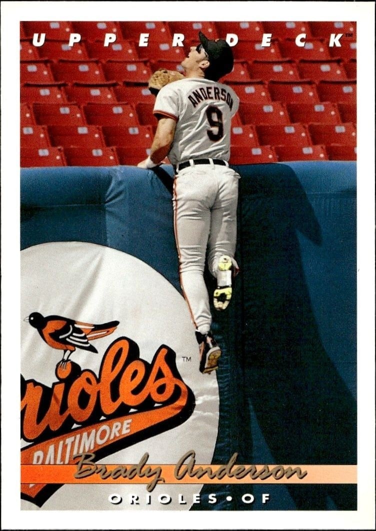 Brady Anderson 1992 Upper Deck Low Number #111 Baseball Trading Card - Front 1992 Upper Deck Low Number Brady Anderson #111 baseball trading card front