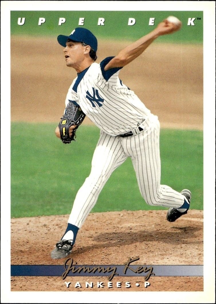 Jimmy Key 1993 Upper Deck #543 Baseball Trading Card - Front 1993 Upper Deck Jimmy Key #543 baseball trading card front
