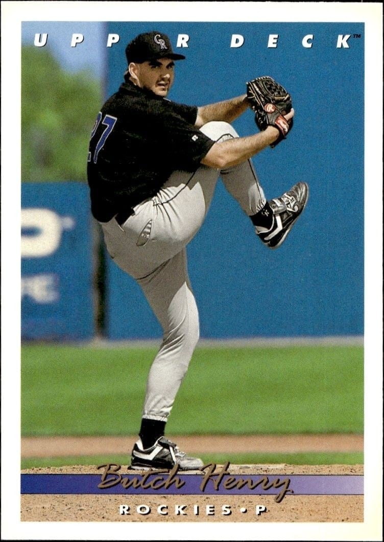 Butch Henry 1993 Upper Deck #770 Baseball Trading Card - Front 1993 Upper Deck Butch Henry #770 baseball trading card front