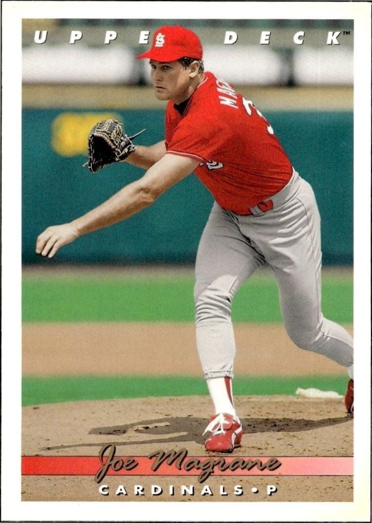 Joe Magrane 1993 Upper Deck #703 Baseball Trading Card - Front 1993 Upper Deck Joe Magrane #703 baseball trading card front