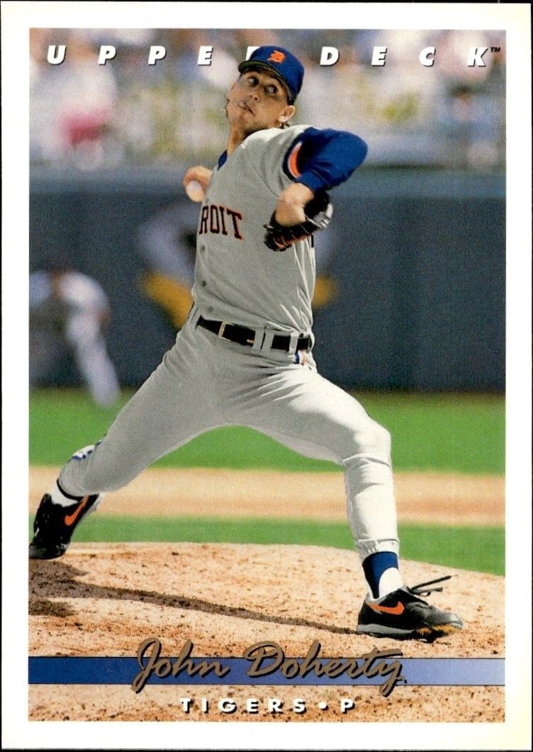 John Doherty 1993 Upper Deck #757 Baseball Trading Card - Front 1993 Upper Deck John Doherty #757 baseball trading card front