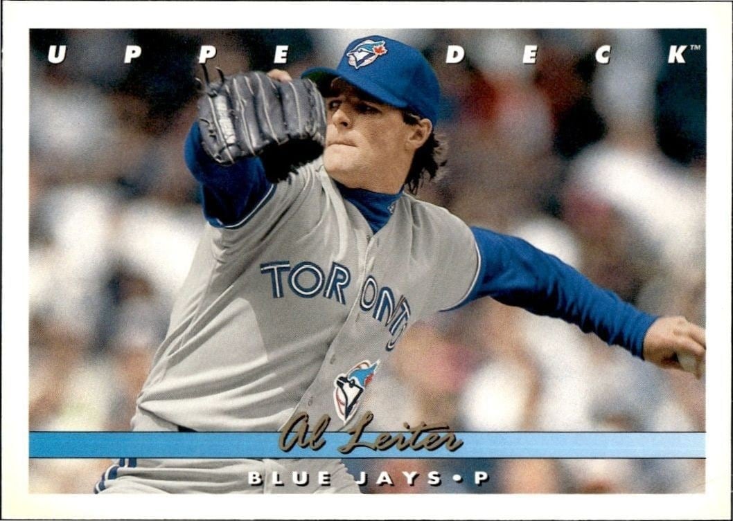 Al Leiter 1993 Upper Deck #638 Baseball Trading Card - Front 1993 Upper Deck Al Leiter #638 baseball trading card front