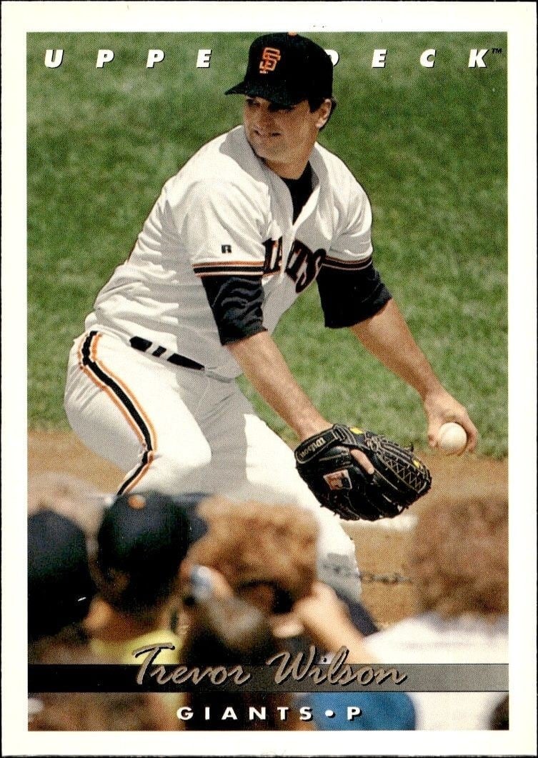 Trevor Wilson 1993 Upper Deck #197 Baseball Trading Card - Front 1993 Upper Deck Trevor Wilson #197 baseball trading card front