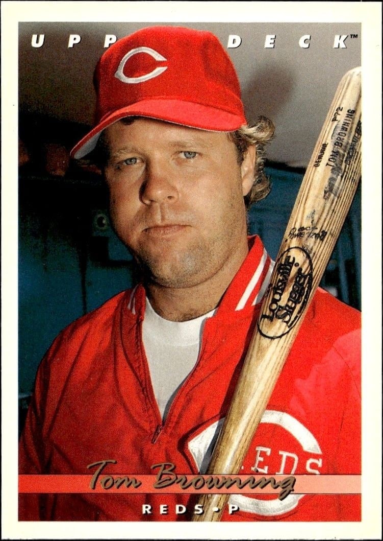 Tom Browning 1993 Upper Deck #270 Baseball Trading Card - Front 1993 Upper Deck Tom Browning #270 baseball trading card front