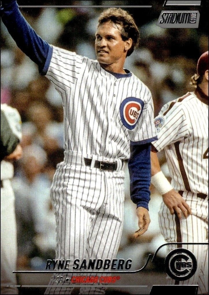 Ryne Sandberg 2022 Topps Stadium Club #118 Baseball Trading Card - Front 2022 Topps Stadium Club Ryne Sandberg #118 baseball trading card front