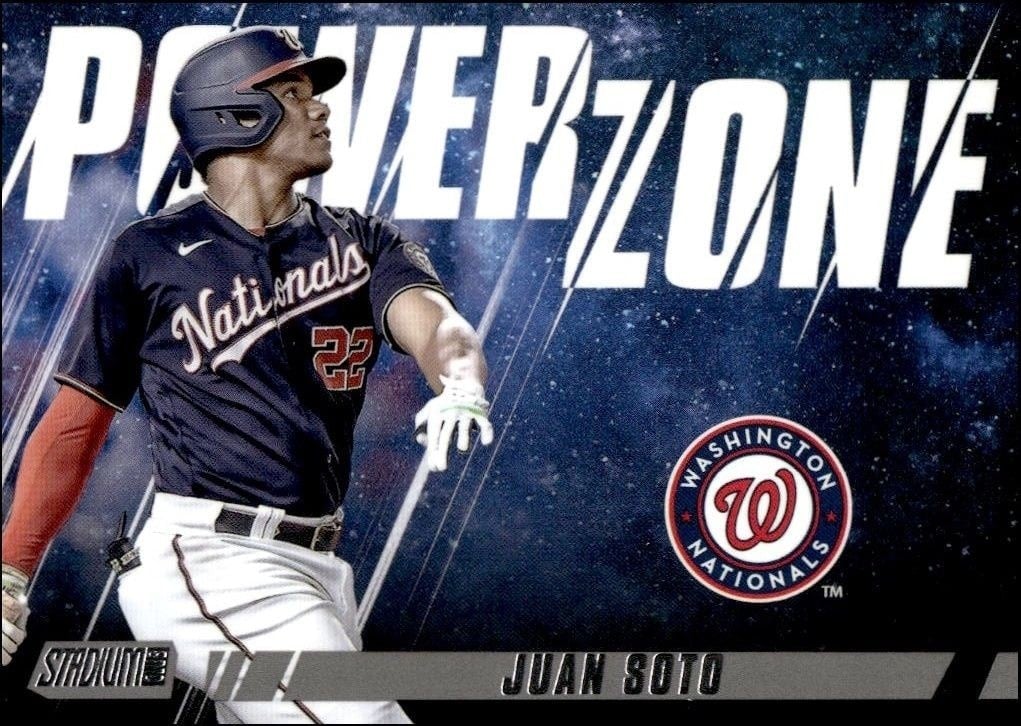 Juan Soto 2022 Topps Stadium Club #PZ-3 Baseball Trading Card - Front 2022 Topps Stadium Club Juan Soto #PZ-3 baseball trading card front