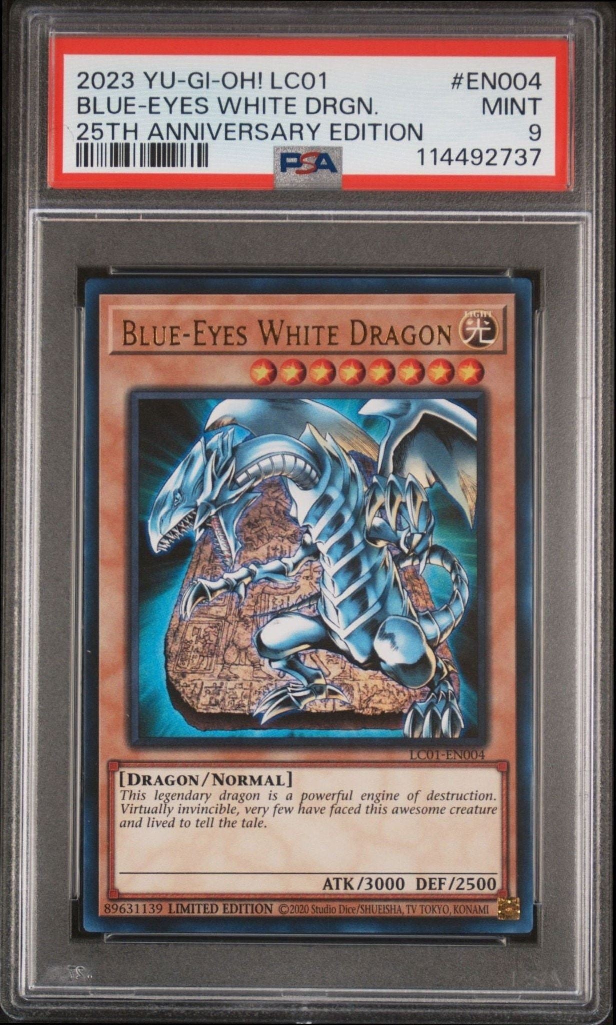 2023 Yu-Gi-Oh Legendary Collection Blue-Eyes White Dragon #LC01-EN004 trading card