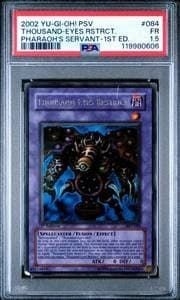 Thousand-Eyes Restrict 2002 Yu-Gi-Oh! Pharaoh's Servant #PSV-084 Yu-Gi-Oh! Card - Front 2002 Yu-Gi-Oh! Pharaoh's Servant Thousand-Eyes Restrict #PSV-084 Yu-Gi-Oh! card front