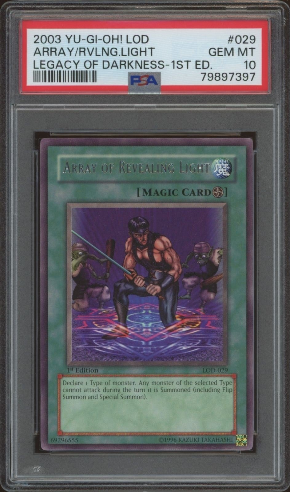 2003 Yu-Gi-Oh Legacy of Darkness Array Of Revealing Light #LOD-029 trading card