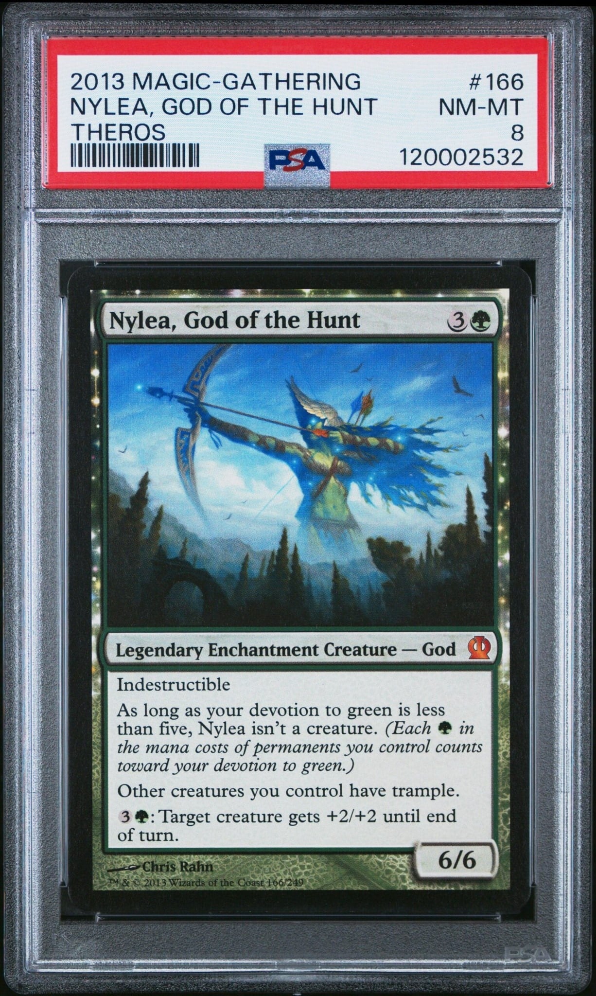 2013 Magic-The-Gathering Theros Nylea, God Of The Hunt #166 trading card