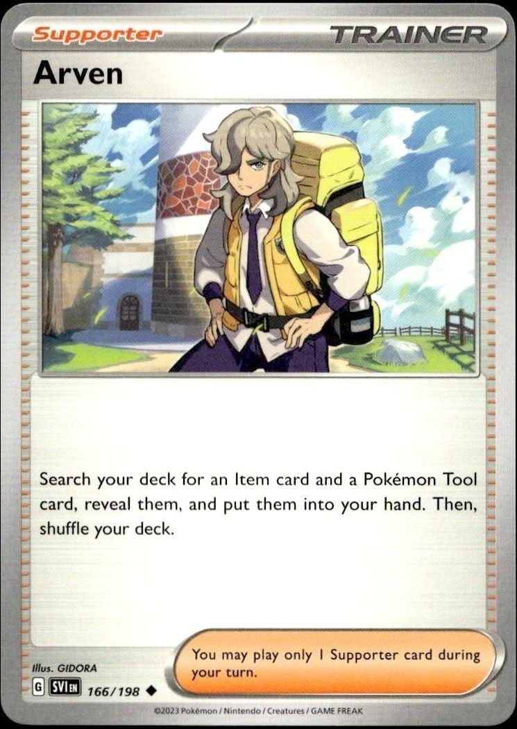2023 Pokémon Scarlet & Violet Arven #166/198 trading card