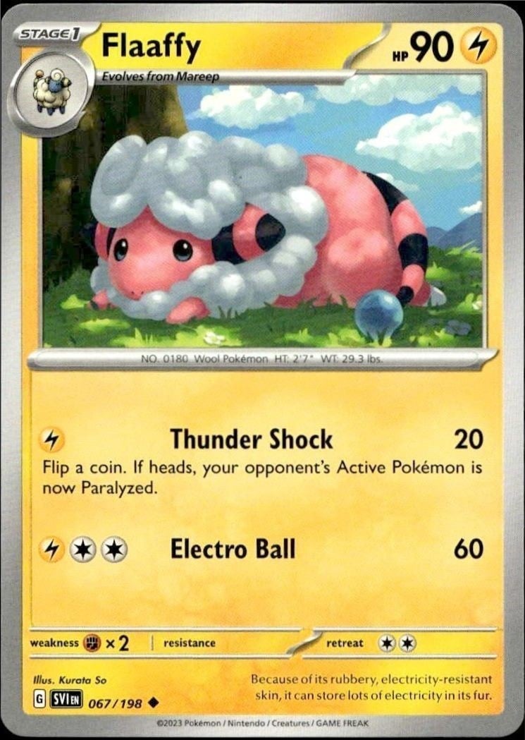 2023 Pokémon Scarlet & Violet Flaaffy #067/198 trading card