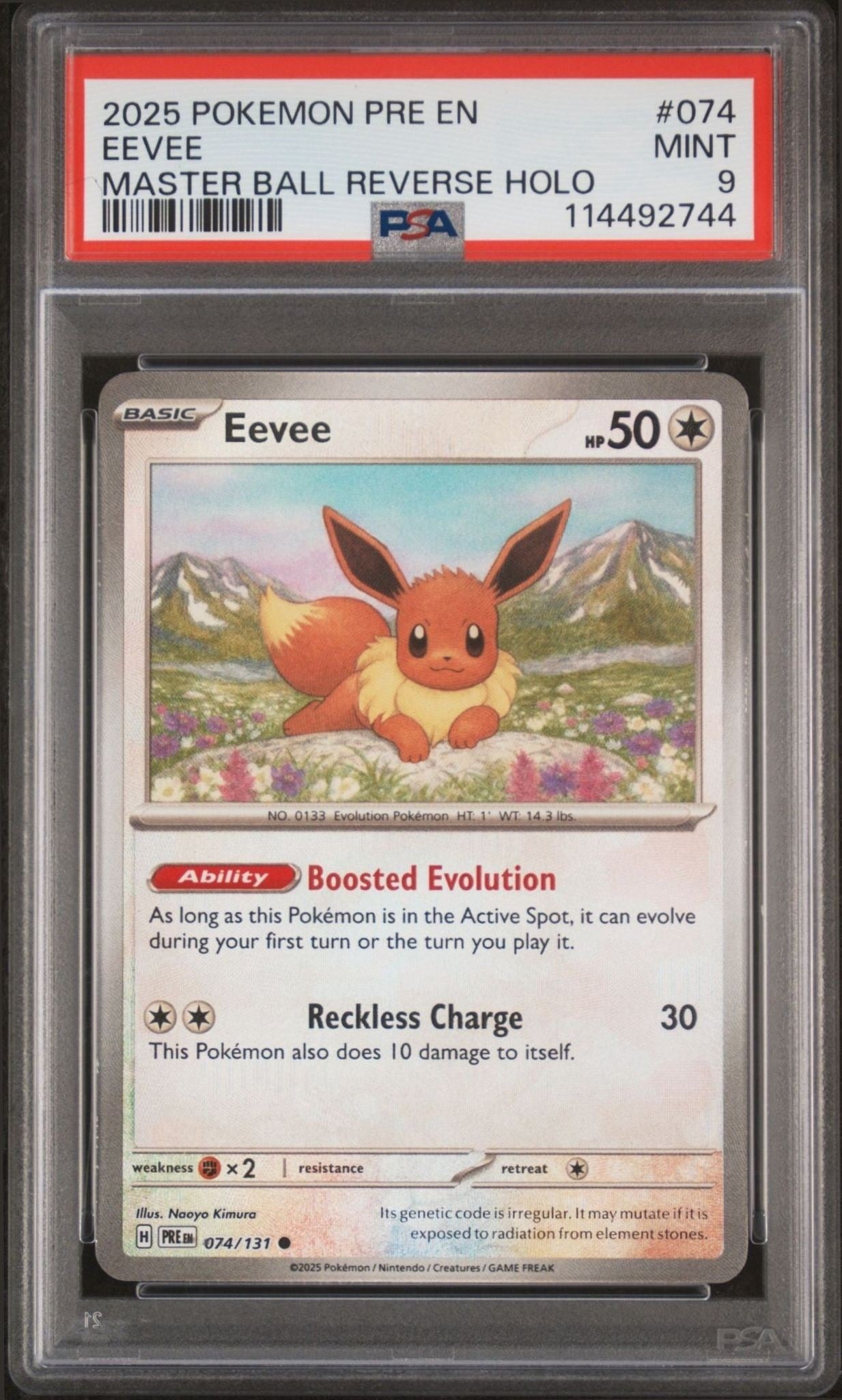 2025 Pokémon Prismatic Evolutions Eevee #074/131 trading card