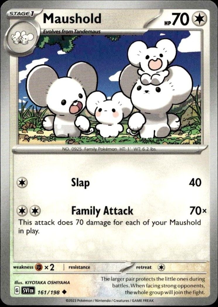 2023 Pokémon Scarlet & Violet Maushold #161/198 trading card