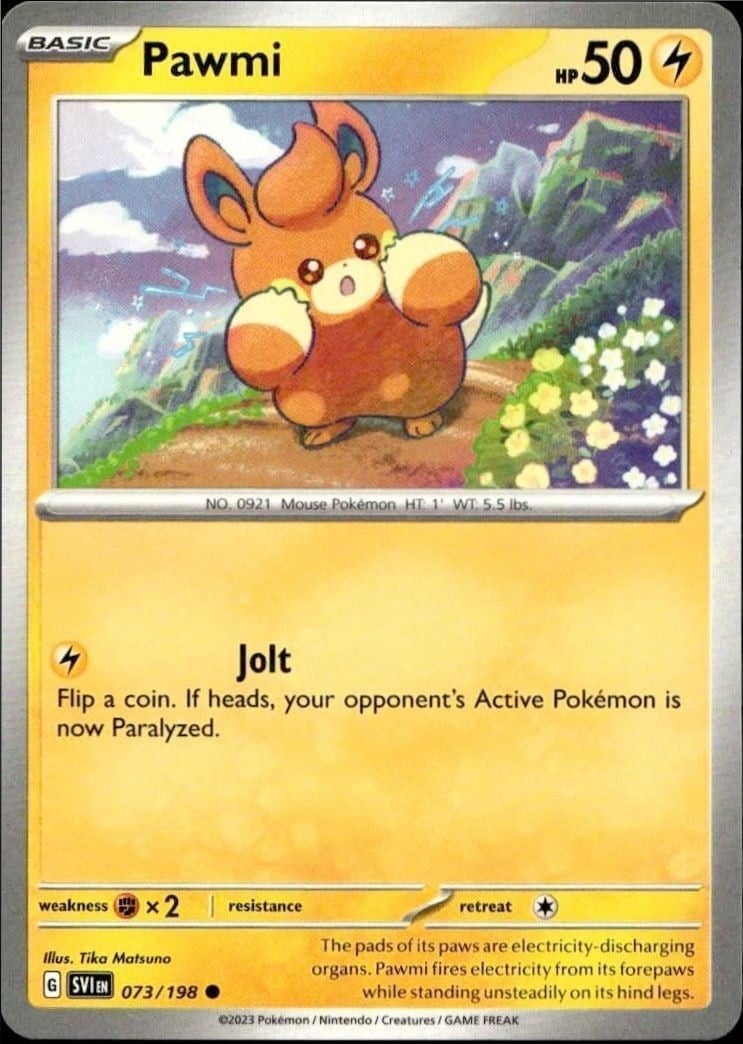 2023 Pokémon Scarlet & Violet Pawmi #073/198 trading card