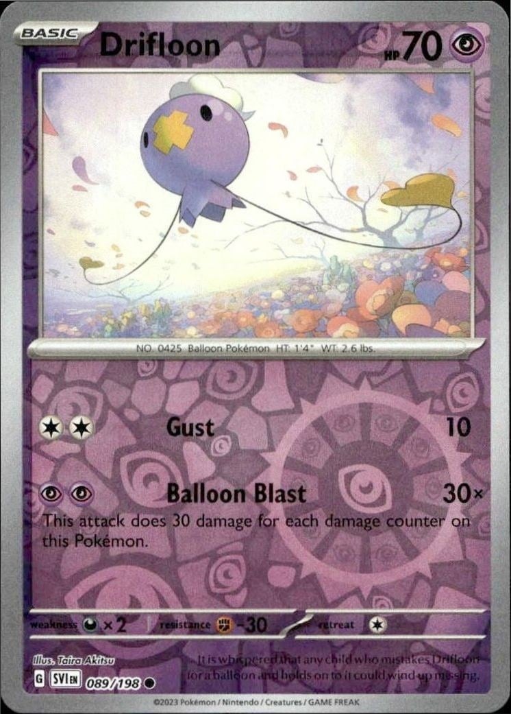 2023 Pokémon Scarlet & Violet Drifloon #089/198 trading card