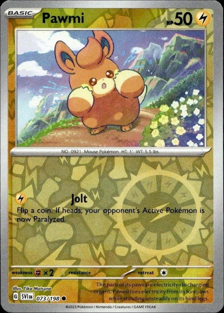 2023 Pokémon Scarlet & Violet Pawmi #073/198 trading card