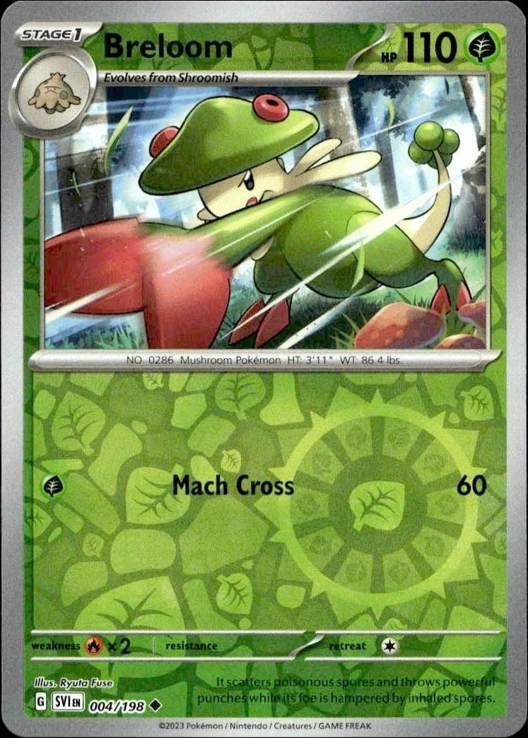 2023 Pokémon Scarlet & Violet Breloom #004/198 trading card