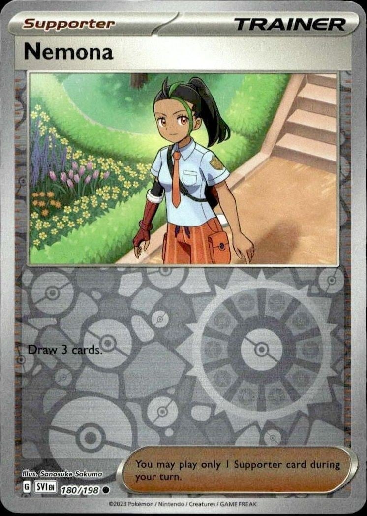 2023 Pokémon Scarlet & Violet Nemona #180/198 trading card