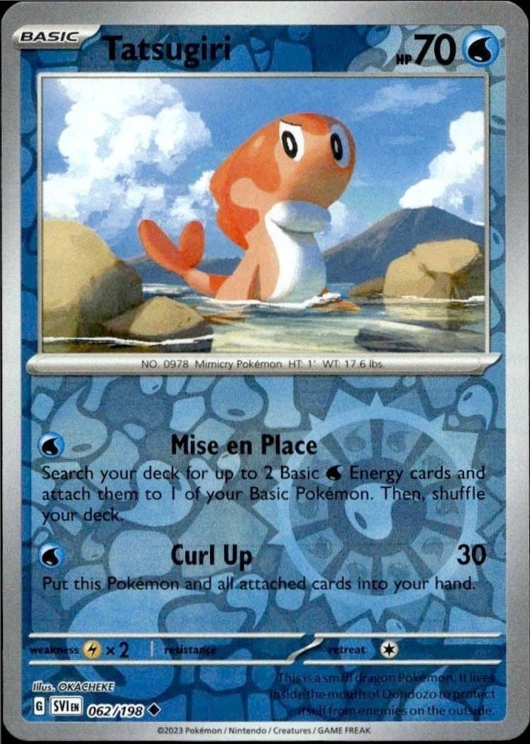 2023 Pokémon Scarlet & Violet Tatsugiri #062/198 trading card