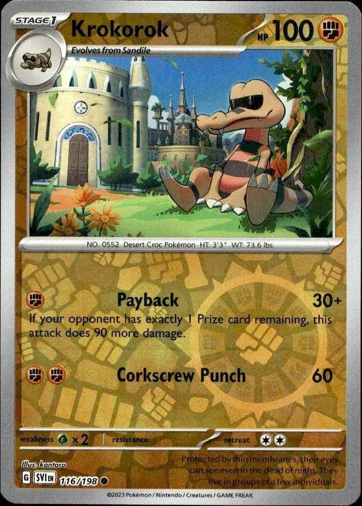 2023 Pokémon Scarlet & Violet Krokorok #116/198 trading card