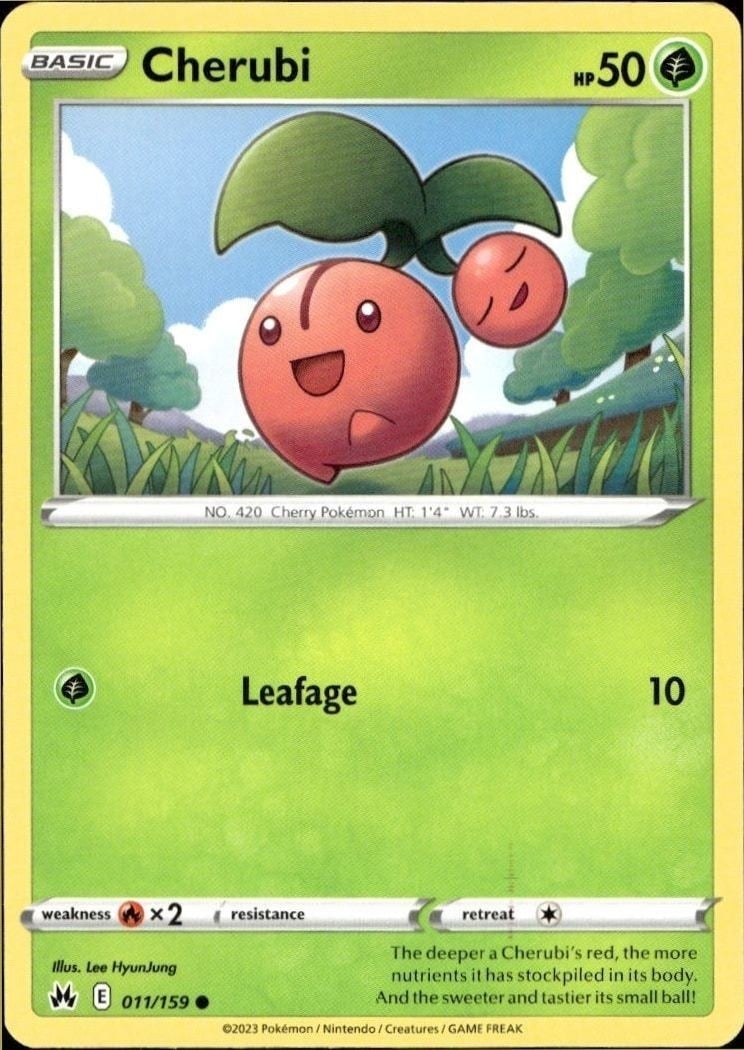 Cherubi 2023 Pokémon Crown Zenith #011/159 Pokémon Card - Front 2023 Pokémon Crown Zenith Cherubi #011/159 Pokémon card front