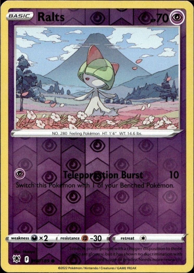 Ralts 2022 Pokémon Sword & Shield #070/202 Pokémon Card - Front 2022 Pokémon Sword & Shield Ralts #070/202 Pokémon card front