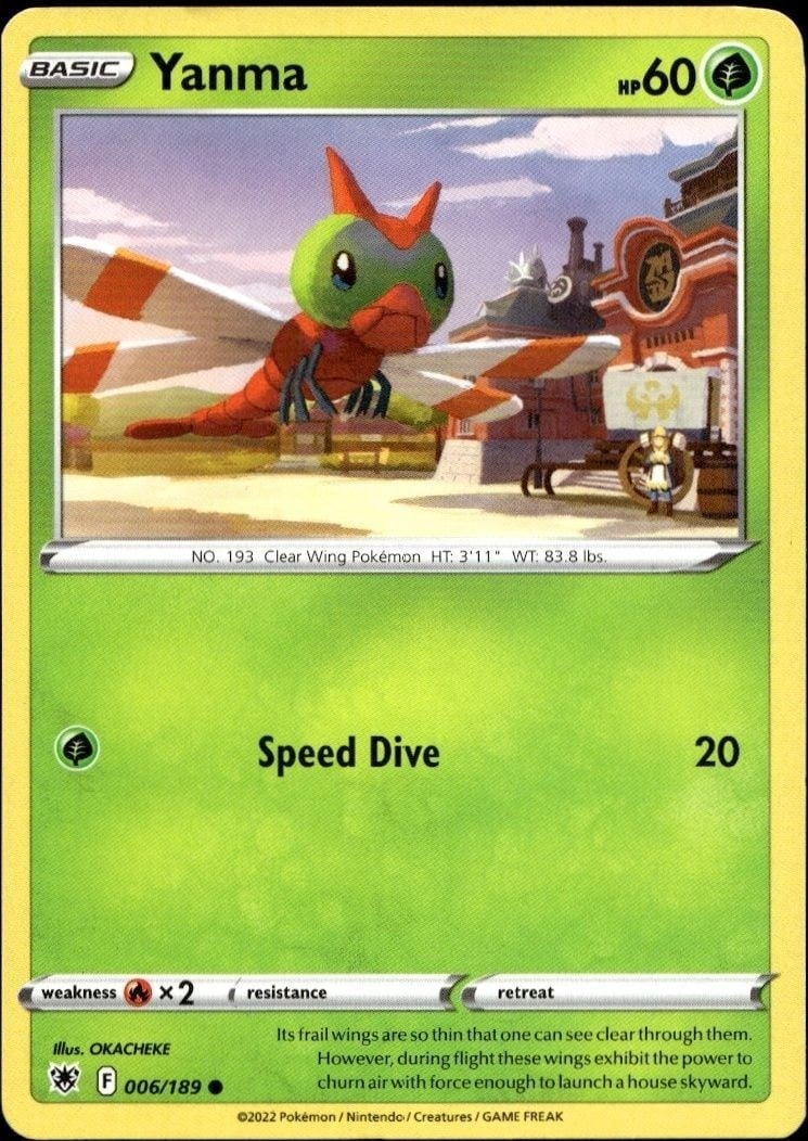 2022 Pokémon Astral Radiance Yanma #006/189 trading card