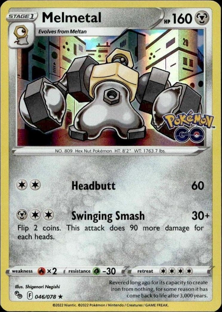 2022 Pokémon Pokémon GO Melmetal #046/078 trading card